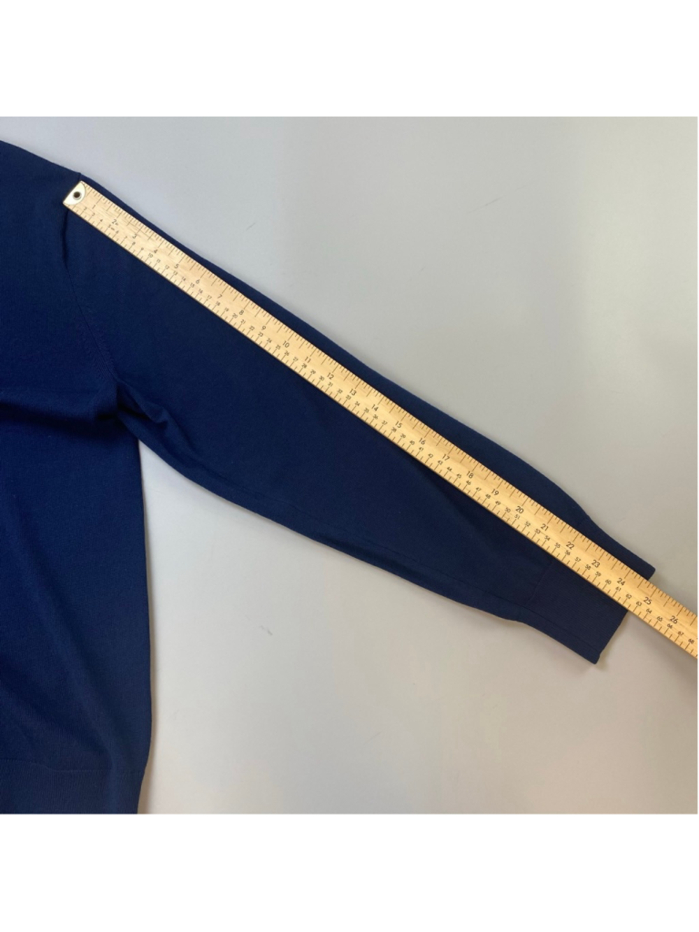 J.Crew Sweater Mens Large Blue Merino Wool V Neck Quiet Luxury Academic Heritage - Picture 6 of 10